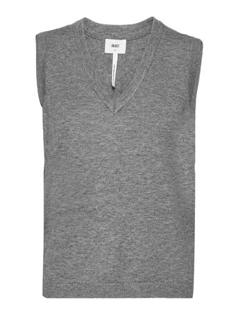 Objthess S/L Knit Waistcoat Grey Object
