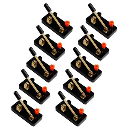 Förpackning med 10 Enpoliga Strömbrytare SPST Strömbrytare Elektriska Anslutningstest Strömbrytare För Naturvetenskaplig Utbildning 
