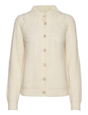 Parisa Emilja Knit Cardigan Strikket Trøje Cardigan Creme Bruuns Bazaar