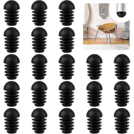 Stolebenshætter 50 stk Runde Endehætter Stoleslangehætter Stolebensbeskyttere Runde Indgangshætter Kompatible med Stolebensbeskyttere Møbler (19 mm)