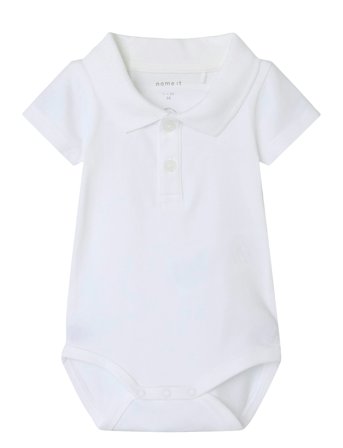name it Nbmholger Ss Polo Body - White - 68