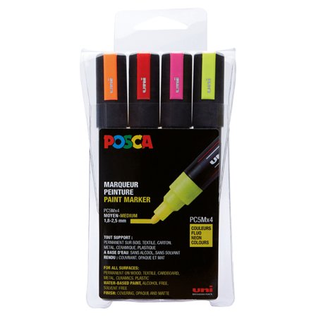 Posca PC-5M Neon - Set of 4