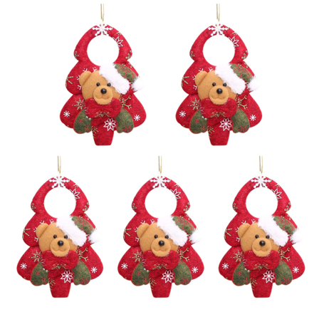 5x Joulukoristeet Joulukuusenkoristeet Lumiukko Hirvi Karhu Riippuva Joulukuusi Kuitukangas Riippuva Koriste Kotitoimiston Koriste D D