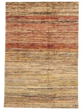Annodato A Mano Moderni Afghan Fine Tappeto 195X287 Di Lana Marrone/Arancione
