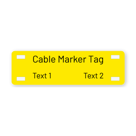 Cable labels - Plastic - 60x18 mm - Design online -Signomatic.com.au