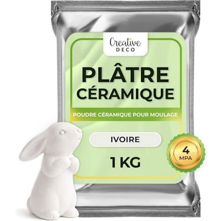 Kreativ Dekorationsgips Ivoire Hurtig Tørring 1 kg
