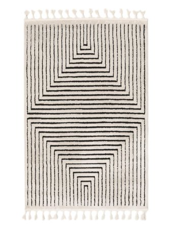 Larache Cream White/Black Oeko-Tex Rug