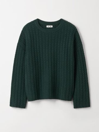 Soft Goat - Chunky Crewneck - S - Pine
