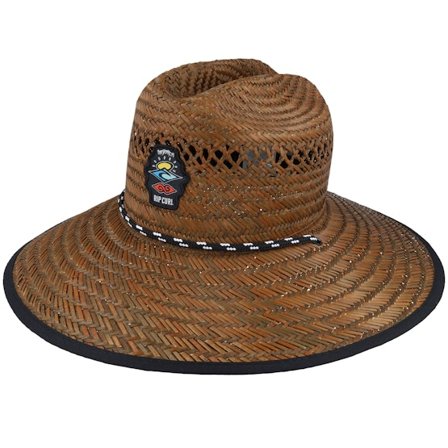 Rip Curl - Brown straw Kapelusz - Logo Brown Straw Hat @ Hatstore