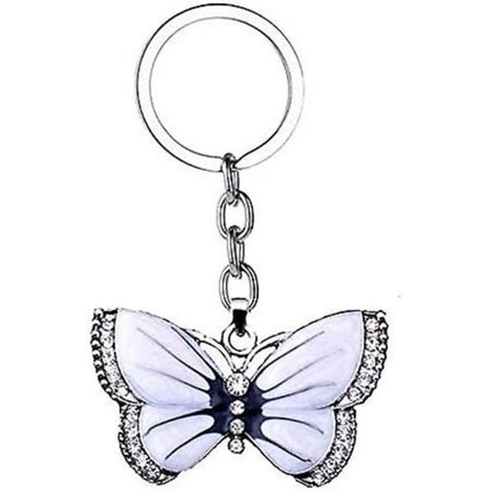 Kristallfjäril Hänge Nyckelring Nyckelring Berlock Bil Väska Plånbok Hängande