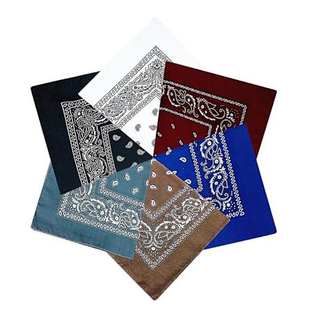 6 stk. Bandanas til mænd og kvinder Fashion Bandana Blød og holdbar Bandana
