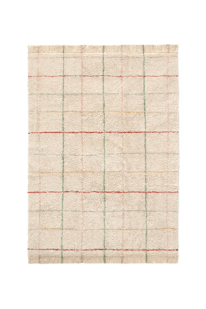 LORENA CANALS Tvättbar Matta Färgade Linjer Bädda Unisex Beige 90X130 cm