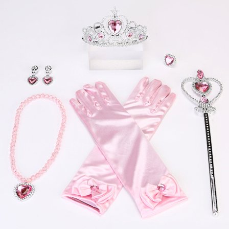 Prinsessapukeutumisasustaja Prinsessa Queen Wand ja Tiara Crown Dress Up Accessoarer Girl Set