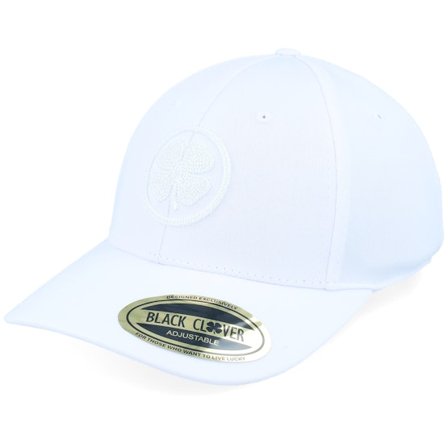 Black Clover - Weiss Adjustable Cap - Lucky Stitch White/White Adjustable @ Hatstore