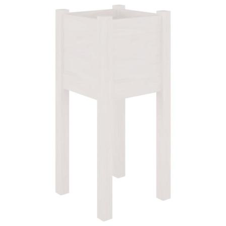 Vidaxl Odlingslåda Vit 31x31x70 Cm Massiv Furu Vit