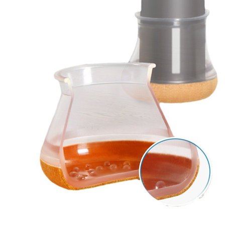 20 Filt Stoltrekkbeskyttere, Silikon Stoltrekkhetter, Filtdeksler, Møbelputer for Hardtre Gulv, Runde, Klare, Store (Passer: 30-40mm)