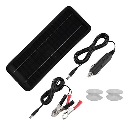 12V 4.5W Bærbar Strømkilde Solcelle Batterioplader til Bilbatteri Bærbar