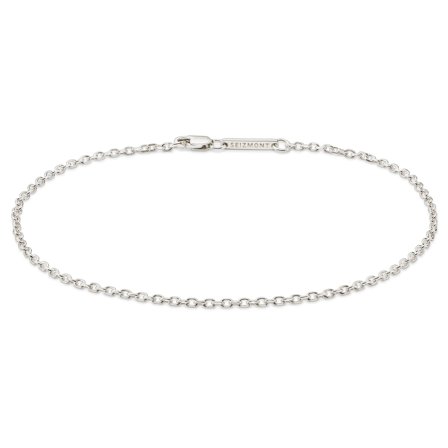 Argentia | Bracciale a catena da 2 mm in argento sterling 925 grezzo non placcato per uomini - Bracciali in acciaio