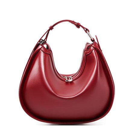 Liten nisjedesign halvmåneformet veske, ekte skinn armhuleveske, enkel eksklusiv enkelt skulder skrå multifunksjonell dameveske