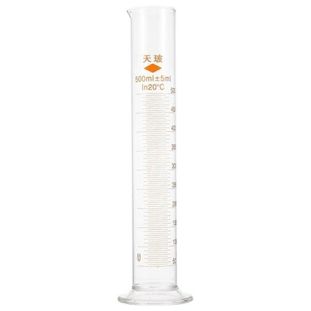 500 ml Målecylinder Laboratorie Gradueret Cylinder Glas Måleværktøj