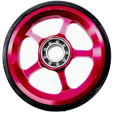 Ny til BROMPTON Folding Bike Easy Wheel 6Cm Keramisk Leje Bagagebærer CNC Aluminiumlegering Birdy Easy Wheel, Rød