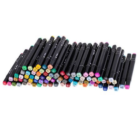80-pack - Markers - Färgpennor Dubbelsidiga pennor