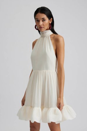Malina - Fern mini dress - L - White