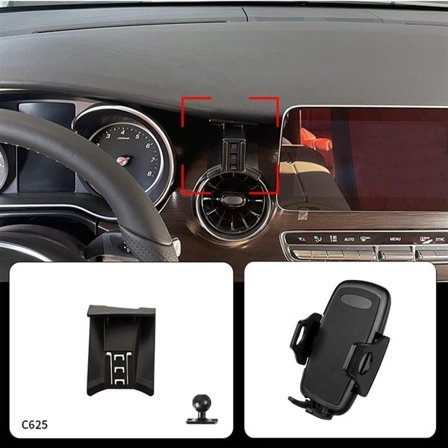 Mobilholder for Mercedes V-Klasse (W447) 2016–2021 – Uten Boring, Komplett Monteringssett