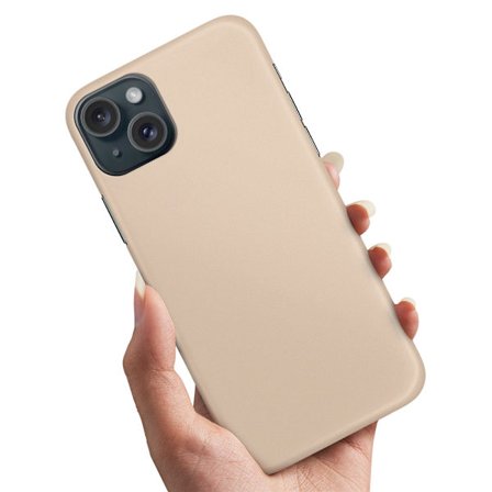 iPhone 15 - Cover/Mobilcover Beige