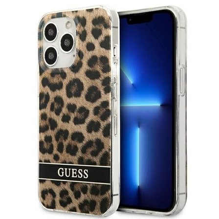 Guess GUHCP13LHSLEOW iPhone 13 Pro / 13 6.1" ruskea/ruskea kovakotelo Leopard