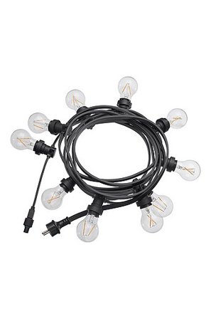 Jotex - BRIGHT START ljusslinga utomhus Svart Klar - Köp Dekorativ belysning hos Jotex