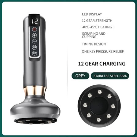 Cupping Terapi Massage Elektrisk Vakuum Suge Massage Anti-Cellulite Gua Sha Infrarød Opvarmet Kropsslankende Lymfedrænage