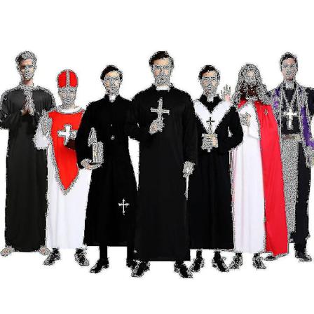Umorden Påske Purim Halloween Kostume Til Mænd Far Præst Biskop Kostumer Kristne Pastor Præst Cosplay wsj188