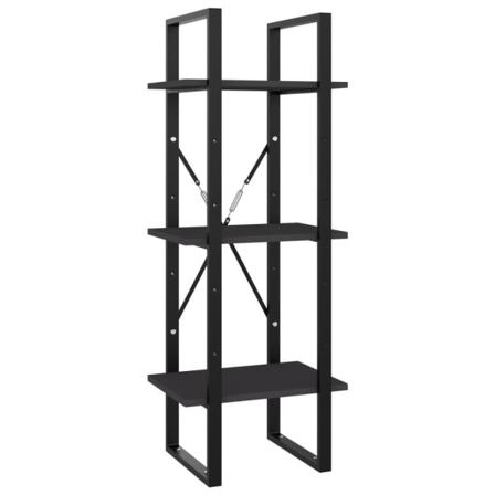 Vidaxl Bokhylla 3 Hyllplan Grå 40x30x105 Cm Spånskiva Grå