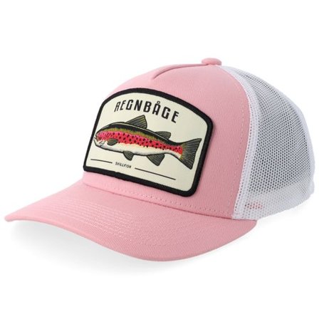 Skillfish - Rosa trucker Keps - Kids Regnbåge Stor Light Pink/White A-frame Trucker @ Hatstore