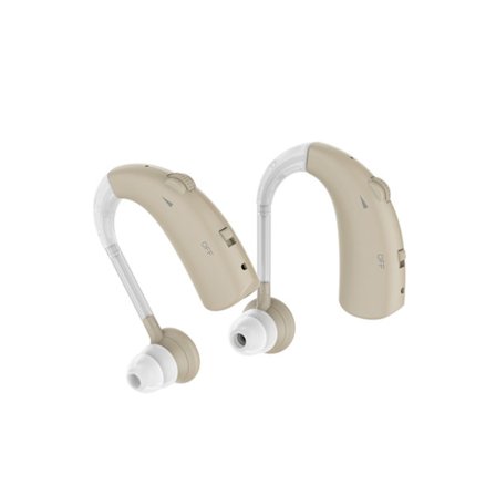 Høreapparater til ældre, bilaterale forstærkede høretelefoner