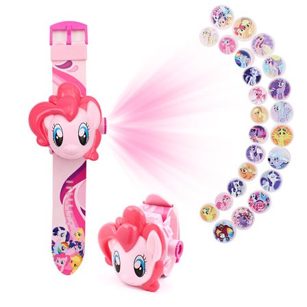 My Little Pony -kelloprojektiokello projektori-toiminnolla, sarjakuva Flip Toy Watch – 24 diaesityspeli