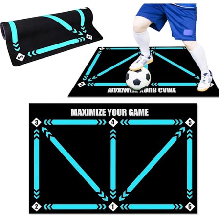 Fotballtreningsmatte, 90x60cm Fotballmatte Ballkontroll, sklisikker Fotballmatte Treningsmatte