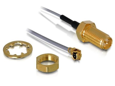 Delock antennekabel - 20 cm - svart