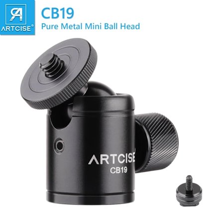 Videovätskehuvudbricka Panoramastativhuvud med 3/8" och 1/4" monteringsskruvar för DSLR-kamera Monopod Max belastning 8 kg