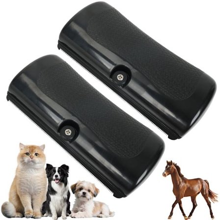 Børste til fjernelse af dyrehår Kat Hund Hestehår Ergonomisk hundeplejeværktøj Egnet til kedelig pels 2