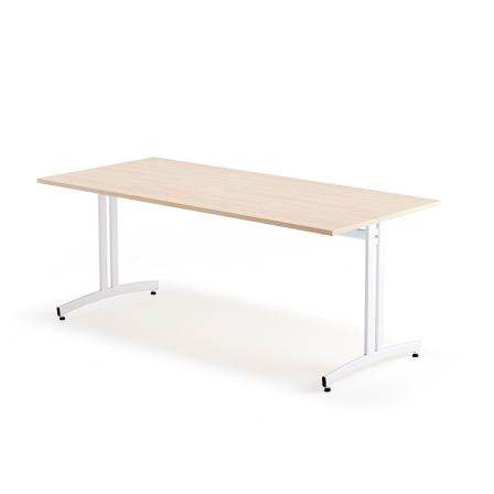 Kantinentisch SANNA, 1800x800x720 mm, weiß/birke