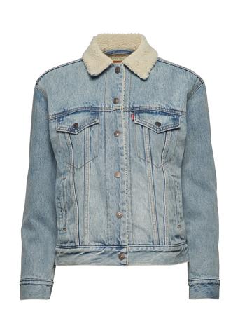 Exbf Sherpa Trucker Strangerwa Farkkutakki Denimtakki Sininen LEVI ́S Women