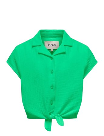 Kogthyra Capsleeve Knot Shirt Wvn Green Kids Only