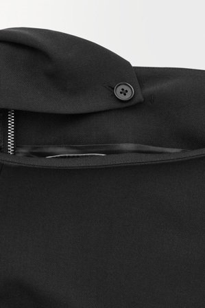 COS Women's The Asymmetric Draped Mini Skirt in Black