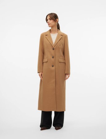Vero Moda Vmvincemilan Long Coat Ga Boo - Beige - XS