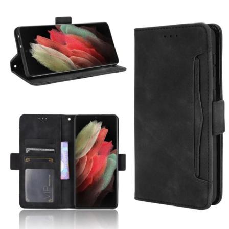 Samsung S21 Ultra lommebokveske PU skinn 6-LOCKET Winston V3 Black