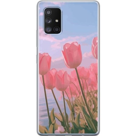 Mobilskal till Samsung Galaxy A71 5G med Rosa Tulpaner