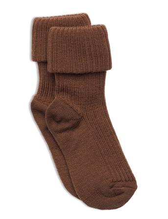 Anklesock 2/2 Pad Baby Socks & Tights Baby Socks Brun Mp Denmark