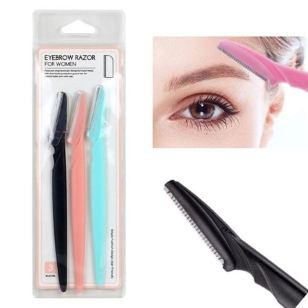 Ögonbrynskniv - Skäggkniv i 3-pack